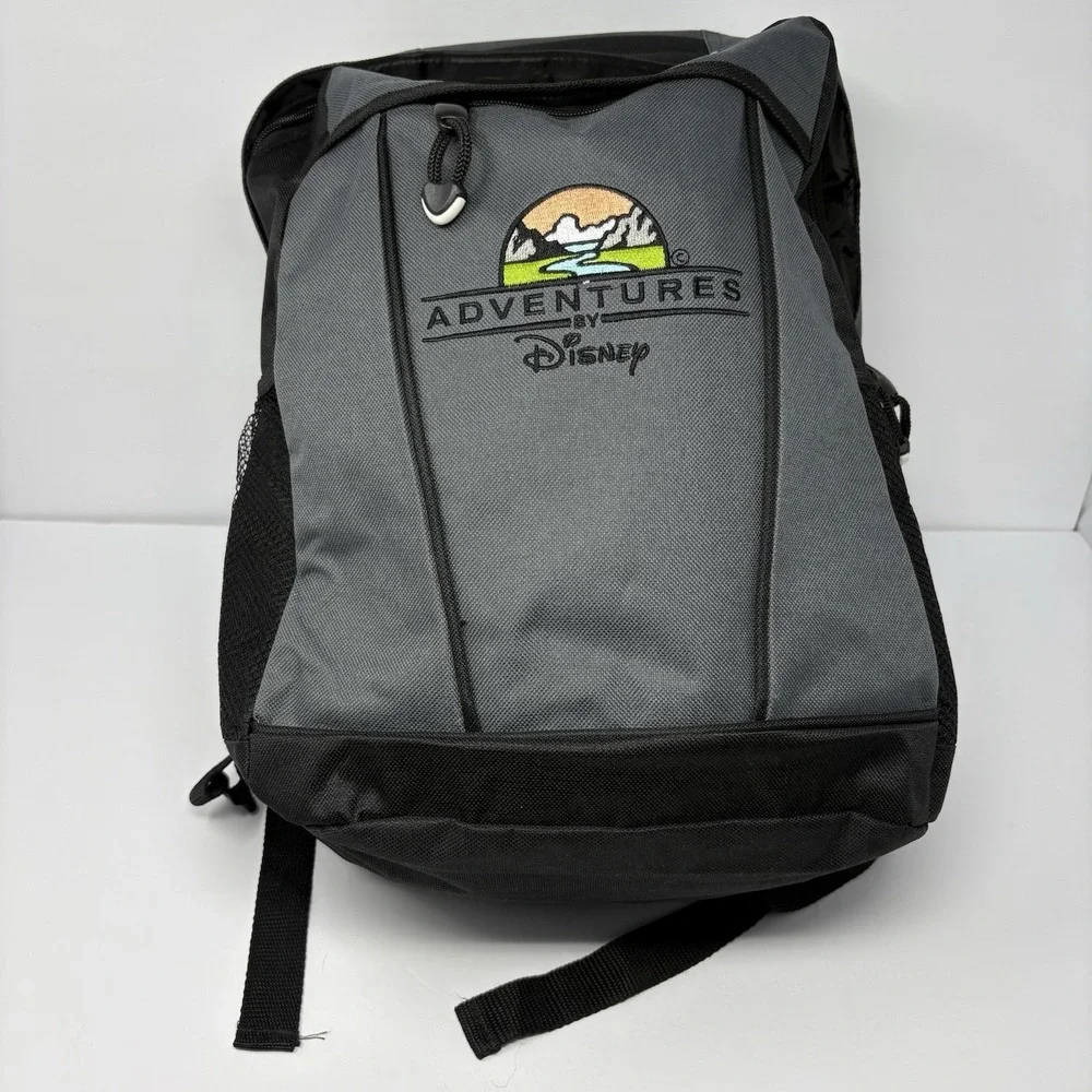 Adventures by Disney Gray‎ Black Backpack Travel Daypack School Hiking NWOT